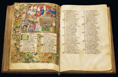 Page de "La Belle Dame Sans Merci" par Alain Chartier, Paris, début du 15e siècle - Dunois Master