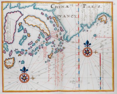 Carte montrant une partie de la côte de Chine, et des îles - Dutch School