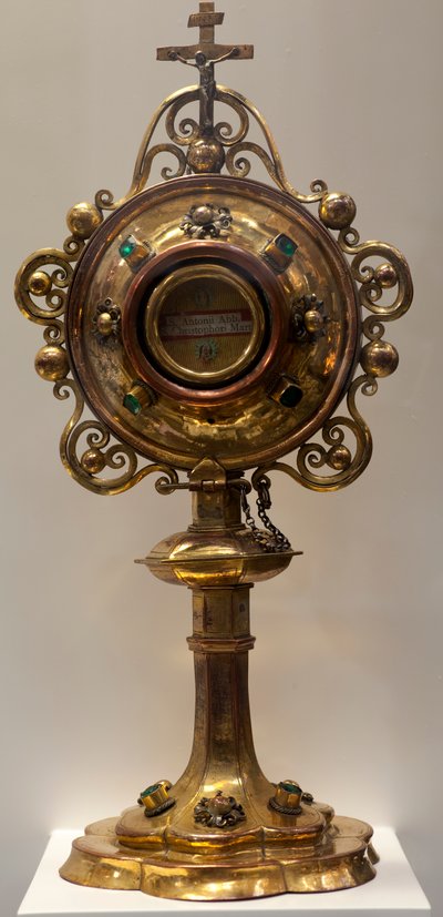 Reliquaire de Saint Antoine, Abbé et Saint Christophe, martyr, fabriqué dans les Pays-Bas méridionaux, 1579, Trésor de la Cathédrale, Cathédrale Saint-Michel et Sainte-Gudule - Dutch School