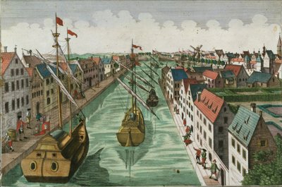Vue de la porte Kettel à Delft - Dutch School