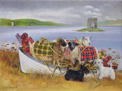 Moutons avec tartan, 1999 - E.B. Watts