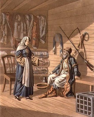 Un cosaque de Grebensky, gravé par A. Manz - E. (after) Karnejeff