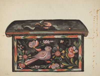 Boîte en pin indigène, 1935-1942 - E. Boyd