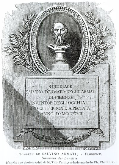 La Tombe de Salvino Armati (d.1317), gravée par F. Simon, frontispice de 