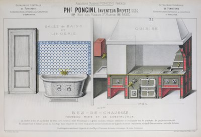 Conceptions de cuisine et de salle de bain, illustration du catalogue 