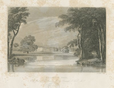 Rolleston Hall : gravure sur ligne, nd [c 1840] - E Stalker