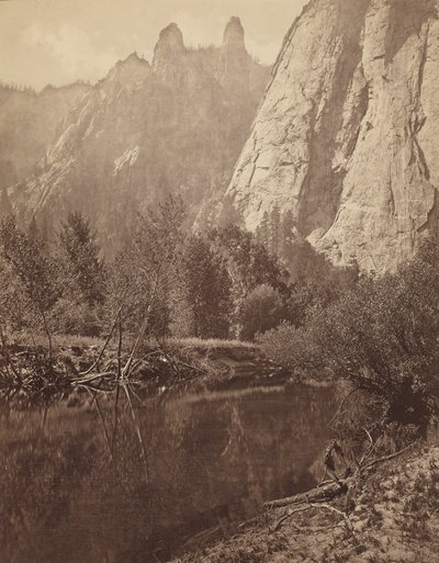 Cathedral Spires, Valley of the Yosemite, 1872 (photo) - Eadweard Muybridge