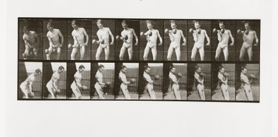 Homme levant un haltère, Planche 324 de Animal Locomotion, 1887 - Eadweard Muybridge