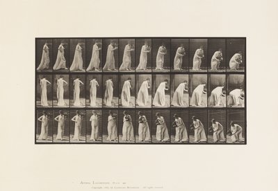 Planche 205. Portant et se penchant avec un vase, 1885 - Eadweard Muybridge
