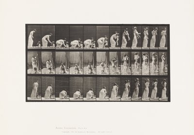 Planche 214. Soulever un enfant (70) du sol, se retourner - Eadweard Muybridge