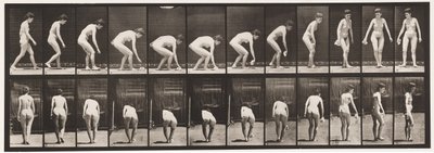 Planche 220. Se pencher et soulever un mouchoir et se retourner - Eadweard Muybridge