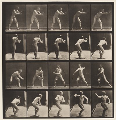 Planche 282. Base-ball; Attraper et lancer, 1885 - Eadweard Muybridge