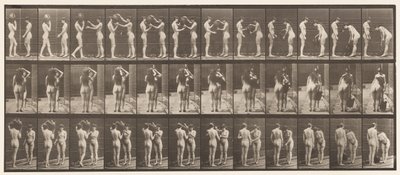 Plaque 447. Deux modèles, prenant une jarre d