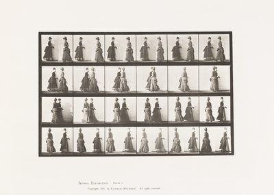 Planche 45. Marche Deux Modèles se Rencontrant et se Tournant Partiellement - Eadweard Muybridge