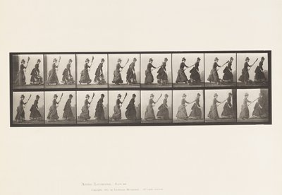 Deux modèles, 16 poursuivant 4 avec un balai - Eadweard Muybridge