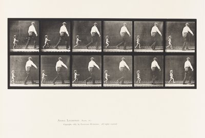 Planche 470. Enfant 20N, Courant après un Homme - Eadweard Muybridge