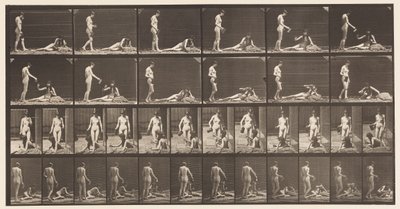 Deux Modèles; A, 10 Debout et Remplissant un Gobelet, 1872-1885 - Eadweard Muybridge