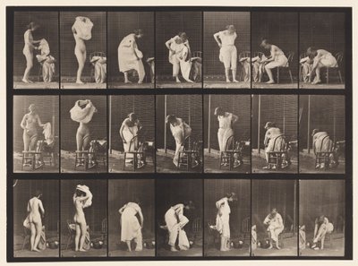 Planche 493. Phases diverses de la toilette, 1872-1885 - Eadweard Muybridge