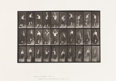 Planche 504. Montant et descendant les escaliers - Eadweard Muybridge
