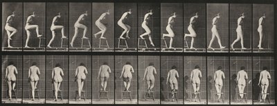 Planche numéro 180. Marcher sur et par-dessus une chaise - Eadweard Muybridge