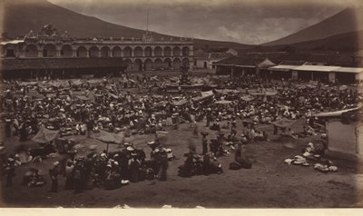 Plaza et palais du vice-roi-Antigua de Guatemala, 1877 (photo) - Eadweard Muybridge