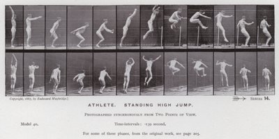 La Figure humaine en mouvement : Athlète, saut en hauteur - Eadweard Muybridge