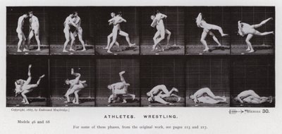 La figure humaine en mouvement : Athlètes, lutteurs - Eadweard Muybridge