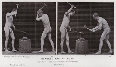 La figure humaine en mouvement : Forgerons au travail - Eadweard Muybridge