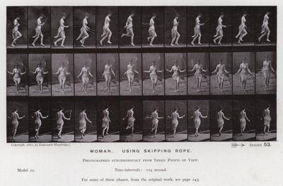 La figure humaine en mouvement : Femme, utilisant une corde à sauter - Eadweard Muybridge