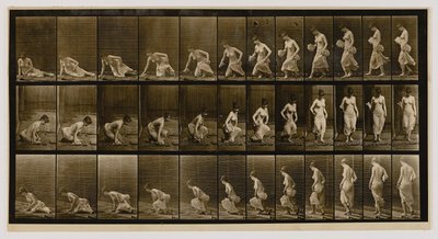 Femme assise sur le sol, extrait du livre Animal Locomotion - Eadweard Muybridge