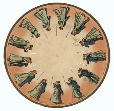 Disque de zoopraxiscope montrant un couple valsant, 1893 - Eadweard Muybridge