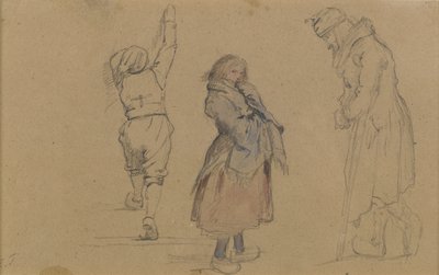 Trois figures néerlandaises, c.1852 - Eastman Johnson