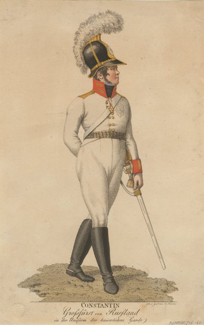 Portrait du Grand-Duc Constantin Pavlovitch de Russie 1779-1831, 1807 - Eberhard Siegfried Henne