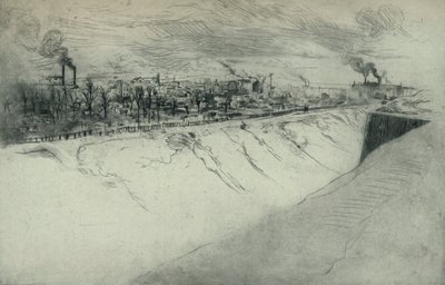 Saint-Ouen vu des fortifications de Paris, 1915 - Edgar Chahine
