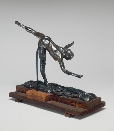 Arabesque sur la jambe droite, main droite près du sol, bras gauche tendu, vers 1885-1890 - Edgar Degas