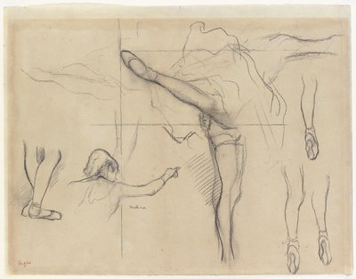 Danseuse - six croquis - Edgar Degas