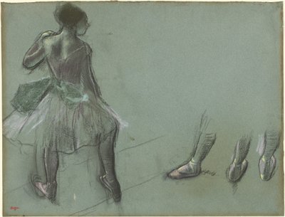 Danseuse vue de dos et trois études de pieds, c. 1878 - Edgar Degas