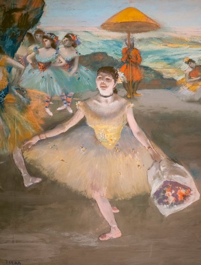 Danseuse avec un bouquet de salut (détail) - Edgar Degas