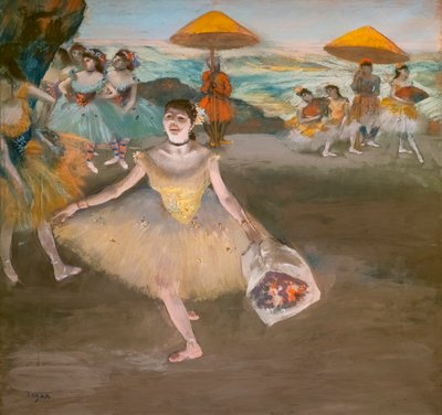 Danseuse avec un bouquet de salut - Edgar Degas