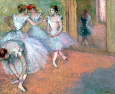Quatre danseurs dans le foyer, fin 19e-début 20e siècle - Edgar Degas