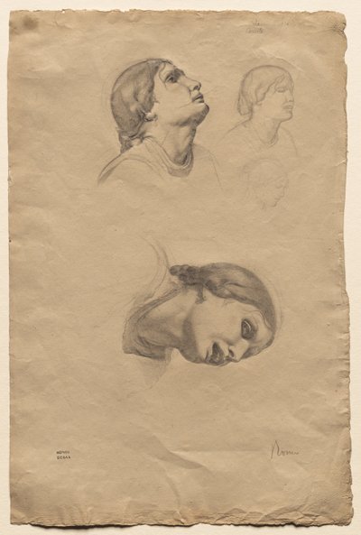 Quatre études de la tête d