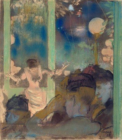 Mademoiselle Bécat au Café des Ambassadeurs - Edgar Degas