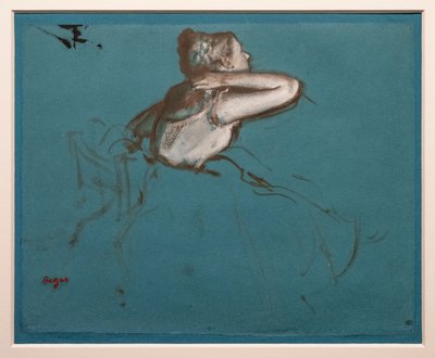 Danseuse assise tournée vers la droite (étude pour la figure assise de « Répétition de ballet sur scène ») - Edgar Degas