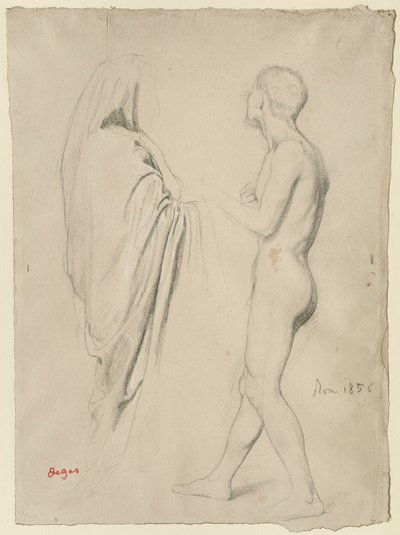 Étude pour "Dante et Virgile", c.1856-57 - Edgar Degas