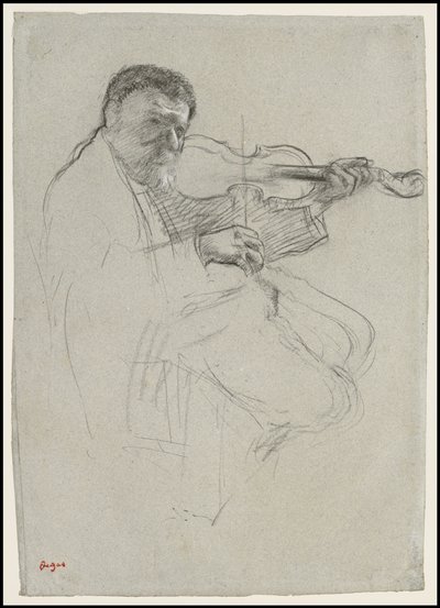 Le violoniste, étude pour "La répétition" - Edgar Degas