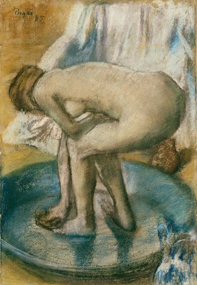 Femme se baignant dans une baignoire peu profonde, 1885 - Edgar Degas