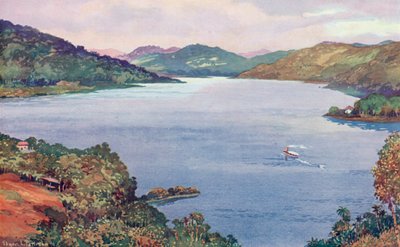 Un aperçu du grand lac artificiel à Riberao das Lages, construit par la Rio de Janeiro Tramway, Light and Power Company - Edgar L. Pattison