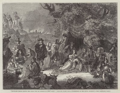 Champs de Highgate pendant le Grand Incendie de Londres, en 1666 - Edgar Melville Ward