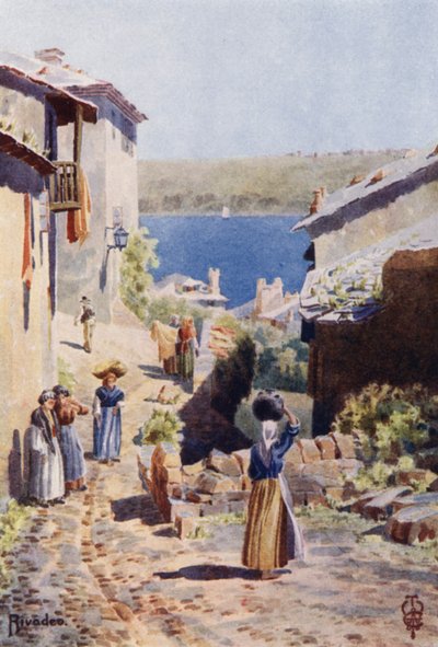 Espagne du Nord : Rivadeo, une approche du port - Edgar T. A. Wigram