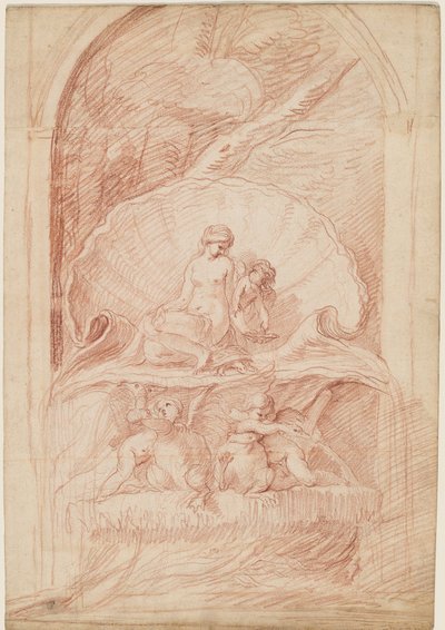 Fontaine Rocaille avec Vénus, Amorini et cygnes - Edmé Bouchardon